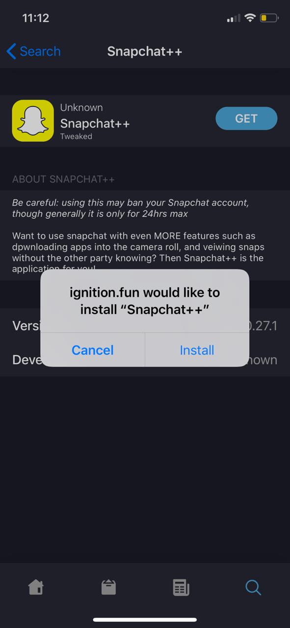 Install SnapChat++ on iOS