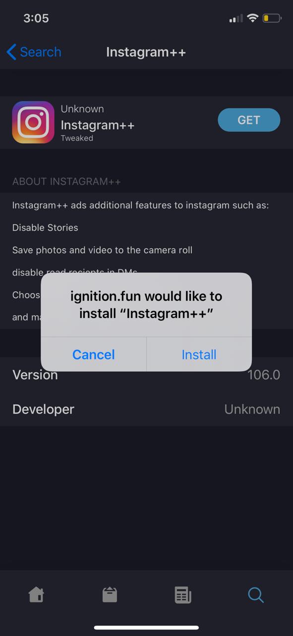 Install Instagram Plus on iOS