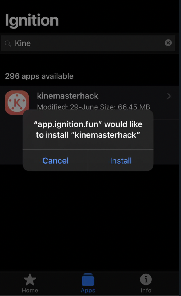 Install Kine Master Premium Mod Hack App on iPhone and iPad
